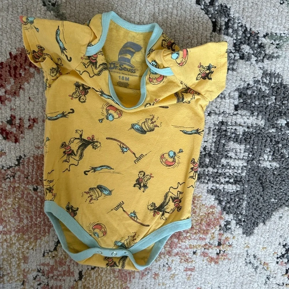 Dr. Seuss Cat and The Hat Sally Fish 18 Months Baby Boy or Girl One Piece